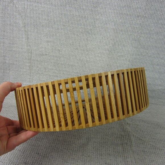 Bamboo Handbag Women Boho Summer Beach Vacation Wood Bag Purse Bohemian Ark Cage - Picture 5 of 10